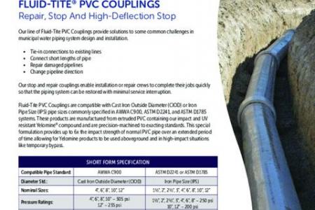 Fluid-Tite® PVC Couplings | Repair, Stop And High Deflection Stop