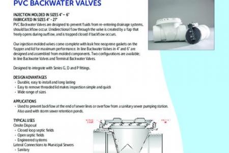 PVC Backwater Valves Product Specification