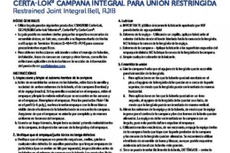 Certa-Lok® Campana Integral Para Unión Restringida (Spanish Installation Guide)
