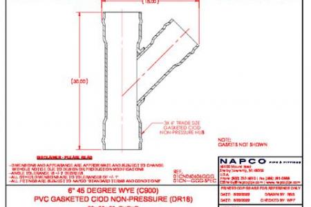 45 Degree Wye GxGxG 6x6x6 N25-306