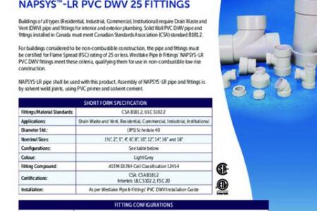 NAPSYS™-LR PVC DWV 25 Fittings