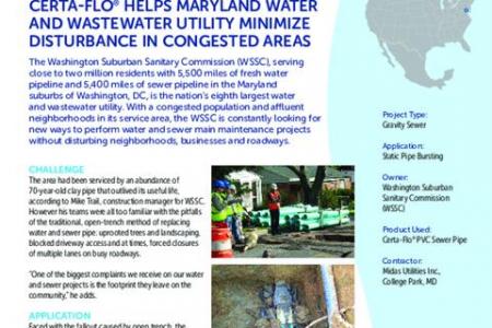 Certa-Flo® Helps Maryland Water and Wastewater Utility Minimize Disturbance in Congested Areas