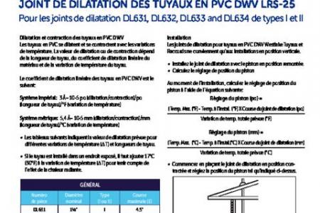 Joint de Dilatation des Tuyaux en PVC DWV LRS-25