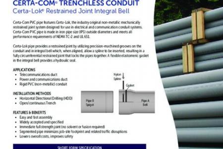 Certa-Com® Trenchless Conduit - featuring Certa-Lok®