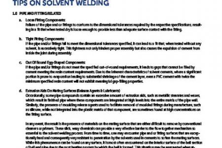 Tips on Solvent Welding