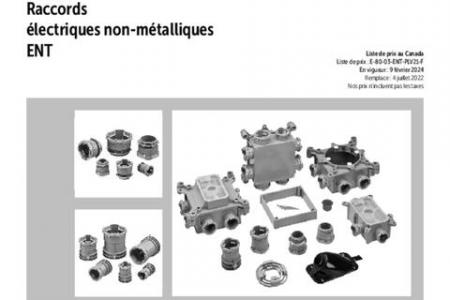 Raccords électriques non-métalliques ENT