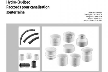 Hydro-Québec Raccords pour canalisation souterraine